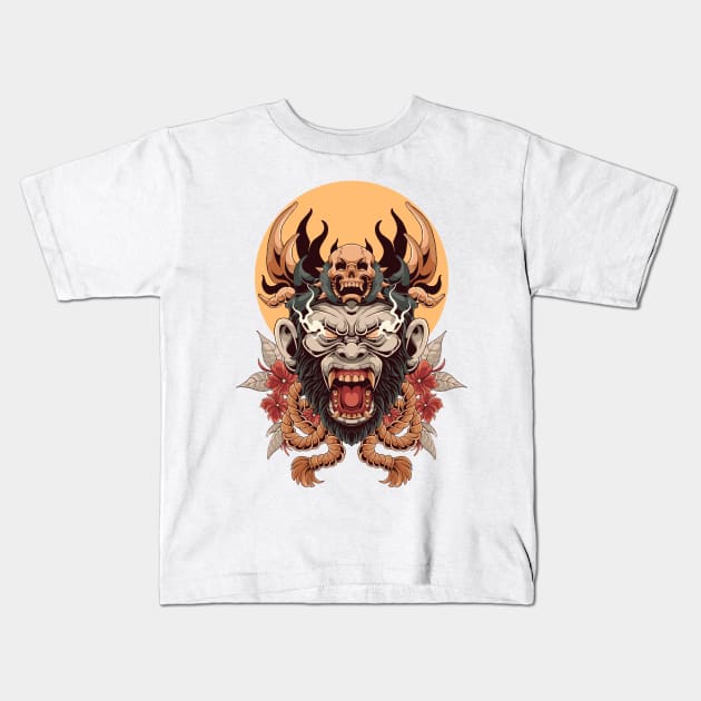 Japanese Kong Kids T-Shirt by Efexampink